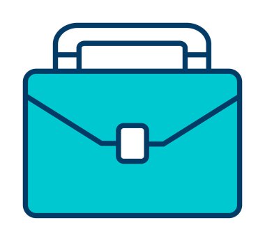 evrak çantası web basit simge illüstrasyonu