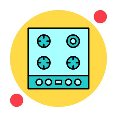 Hob vektör simgesi, basit biçim 