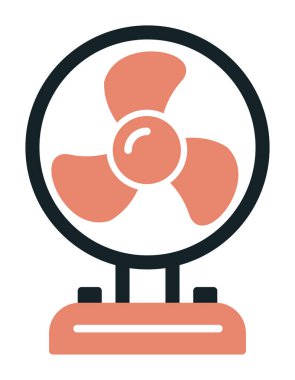 düz basit hayran simgesi illüstrasyonu 