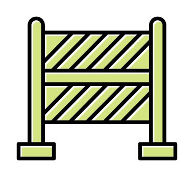 Bariyer. Web simgesi basit illüstrasyon