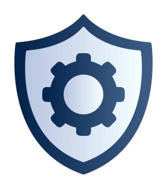 Güvenlik kalkanı simgesi koruma konsepti, vektör illüstrasyonu