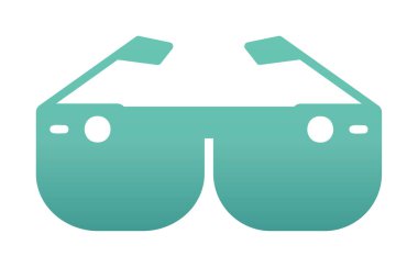 Akıllı Gözlük simgesi vektör çizimi