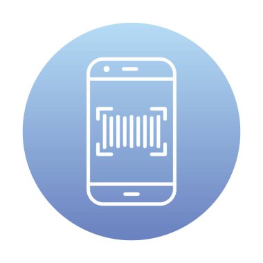 telefon tarama simgesi vektör çizimi