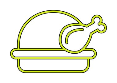 tavuk simgesi vektör illüstrasyonu