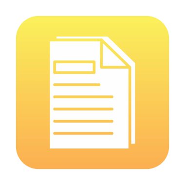 belge simgesi, vektör illüstrasyonu basit tasarım