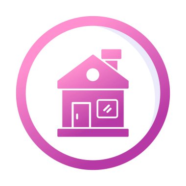 Ev. Web simgesi basit illüstrasyon