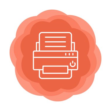 yazıcı simgesi web basit illüstrasyon