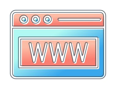 Web tarayıcı simgesi, vektör çizim