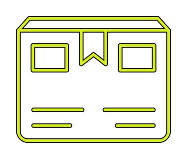 Teslimat kutusu simgesi, vektör illüstrasyonu basit tasarım