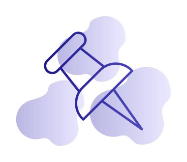 İğne simgesine bas. vektör illüstrasyonu