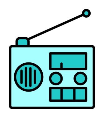  radyo simgesi vektör illüstrasyonu