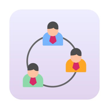 Takım iş web simgesi, vektör çizim