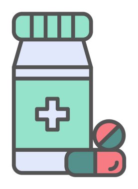 Düz tarzda ilaç şişesi simgesi 