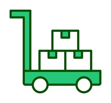 Trolley simgesi, vektör illüstrasyon tasarımı.