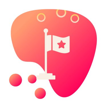 bayrak simgesi, vektör illüstrasyonu basit tasarım