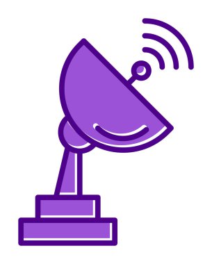 uydu anten simgesi, vektör illüstrasyonu