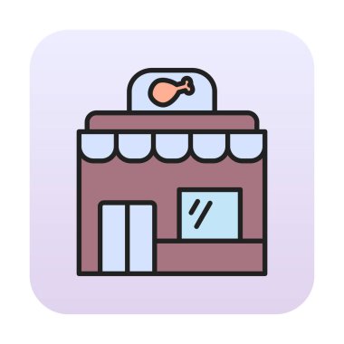 Resturant ağ simgesi, vektör illüstrasyonu