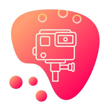 Eylem kamerası vektör illüstrasyonuName