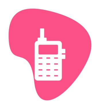 eski telefon simgesini, vektör çizim