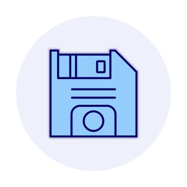 Basit Disket simgesi, vektör illüstrasyonu