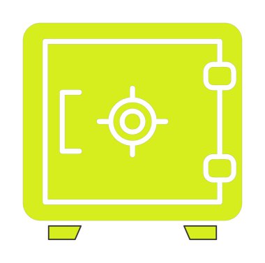 Güvenli simge, loker işareti, vektör illüstrasyonu