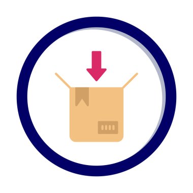 paket simgesi vektör illüstrasyonu