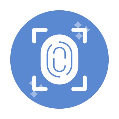 Parmak izi web simgesi vektör illüstrasyonu