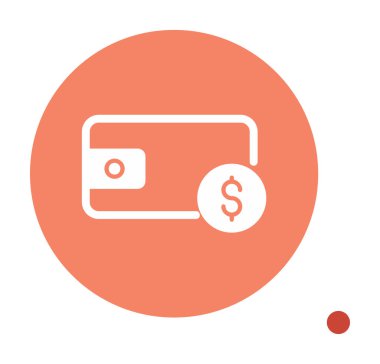 cüzdan vektör simgesi basit illüstrasyon