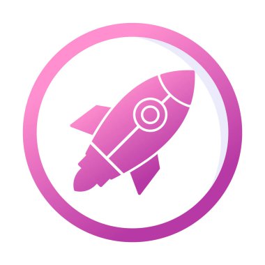 Roketin vektör çizimi. Başlangıç konsepti