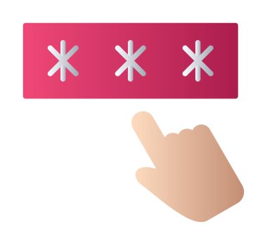 Parola web simgesi, vektör çizim