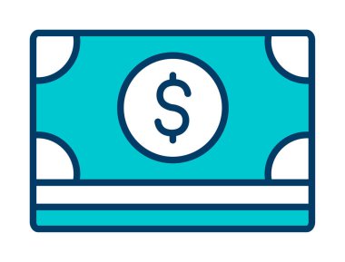 Basit ödeme finans simgesi, vektör illüstrasyonu