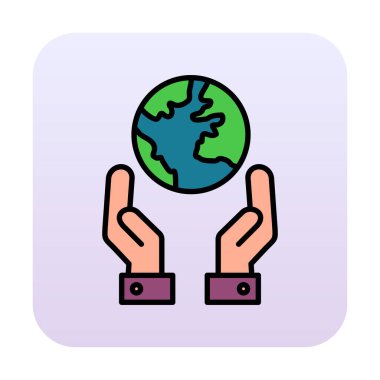 earth icon, vector illustration simple design