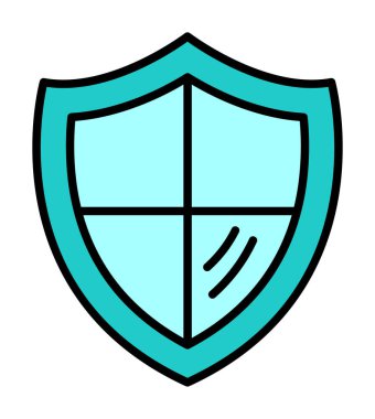 kalkan simgesi, vektör illüstrasyonu