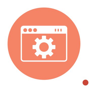 Web Sayfa Ayarları. simge basit illüstrasyon