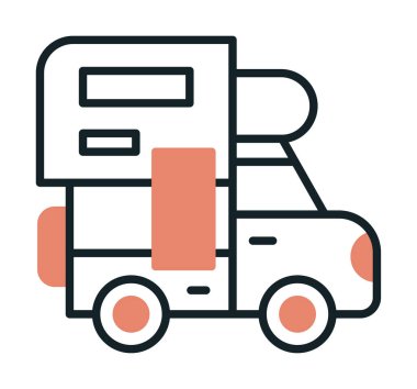 Kamp simgesi vektör illüstrasyonu