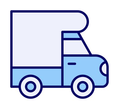 Van düz vektör simgesi