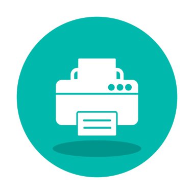 yazıcı simgesi web basit illüstrasyon