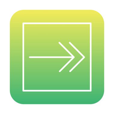 Sağ Ok simgesi, vektör illüstrasyonu basit tasarım