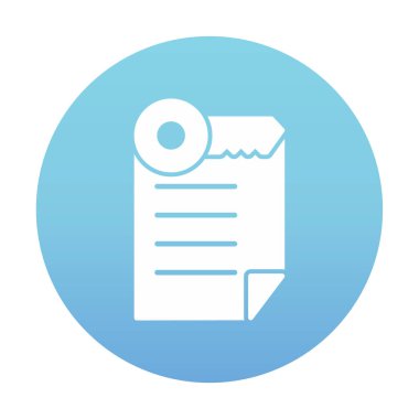 Basit not defteri arayüzü simgesi, vektör illüstrasyonu