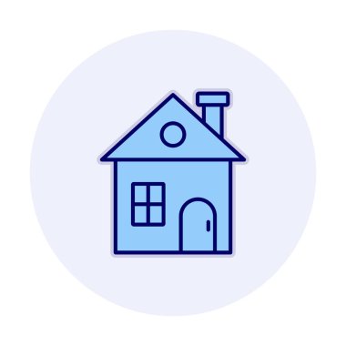 Eve. Web simgesi basit illüstrasyon