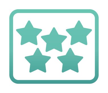 Beş Yıldız derecelendirme konsepti vektör çizimi