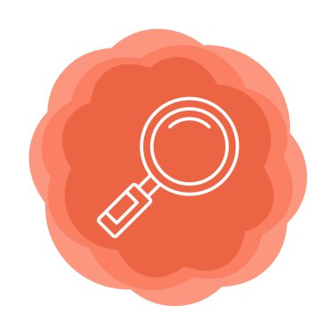 Büyüteç simgesi düz stil. Loupe renk simgesini ara. Vektör illüstrasyonu 