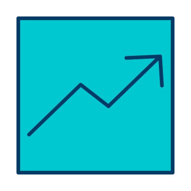 Basit iş ekonomisi grafik simgesi, vektör illüstrasyonu