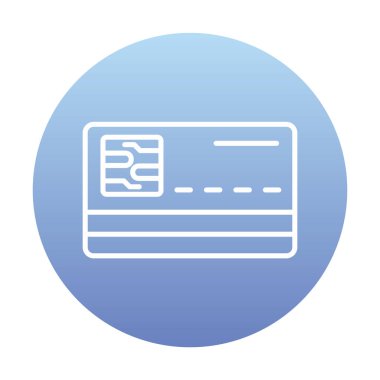 Akıllı Kart vektörü basit biçim simgesi