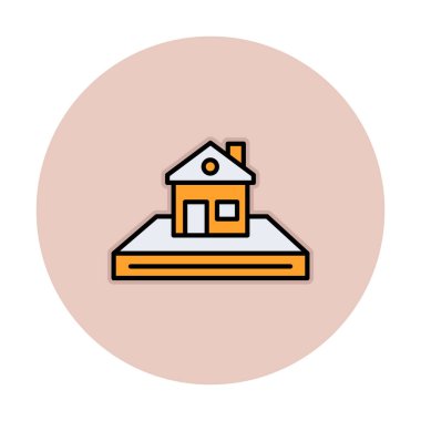 Beyaz arkaplanda ev simgesi vektörü izole edildi