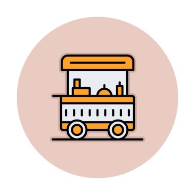 vector illustration of Food Cart icon 