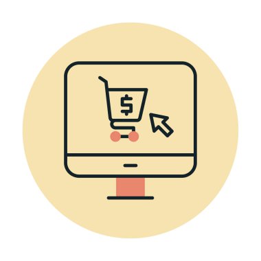 Projeniz için çevrimiçi alışveriş simgesi