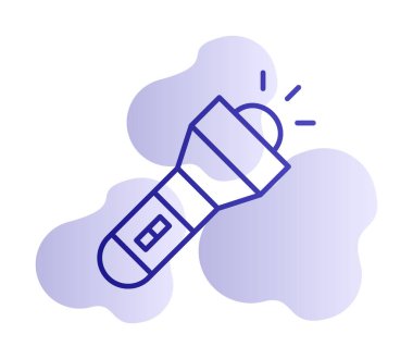 Seyahat fenerinin düz simgesi. Renkli vektör çizimi