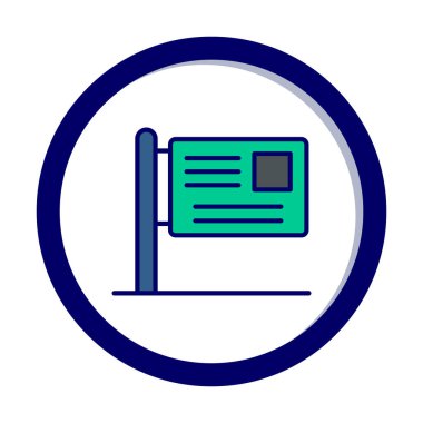 Reklam panosu. Web simgesi basit illüstrasyon