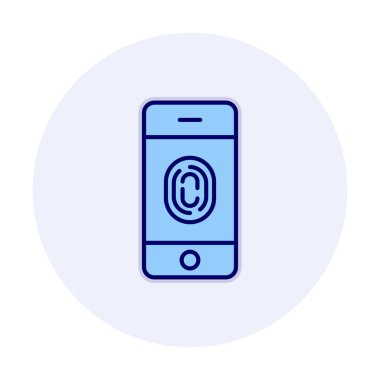 parmak izi kutsal kişilerin resmi, vektör çizim ile Smartphone 